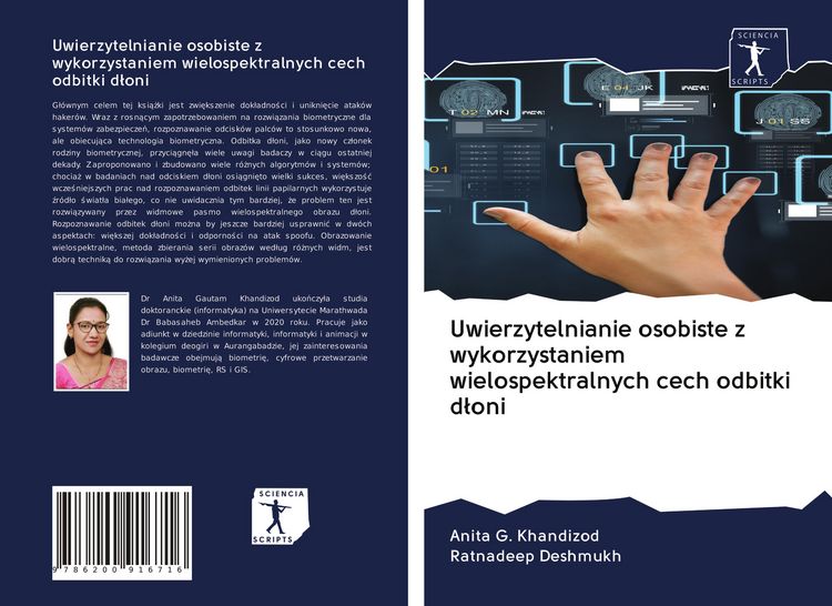 Produktbild: Uwierzytelnianie osobiste z wykorzystaniem wielospektralnych cech odbitki d&iquest;oni