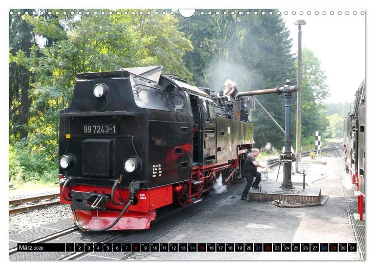 Produktbild: Dampf am Brocken - Die Harzquerbahn (Wandkalender 2026 DIN A3 quer), CALVENDO Monatskalender