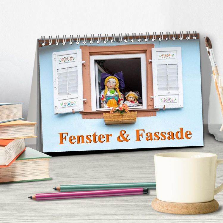 Produktbild: Fenster & Fassade (Tischkalender 2026 DIN A5 quer), CALVENDO Monatskalender