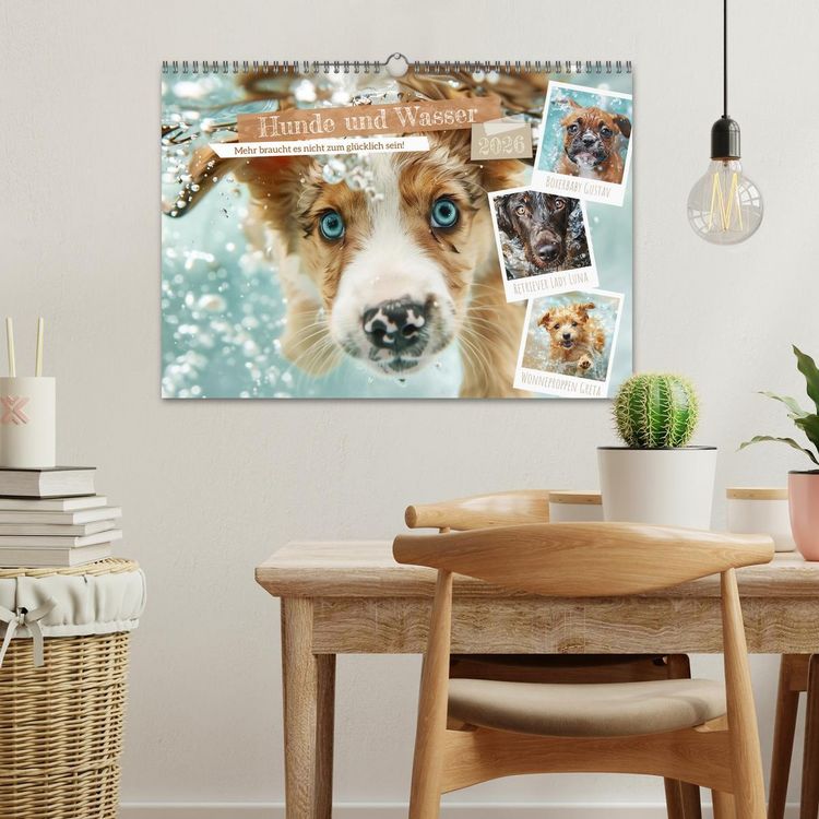 Produktbild: Hunde und Wasser (Wandkalender 2026 DIN A3 quer), CALVENDO Monatskalender