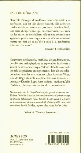 Produktbild: L'art du d&eacute;butant : le travail de l'actrice sur elle-m&ecirc;me
