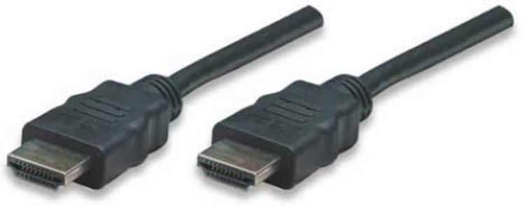Produktbild: Manhattan HDMI Anschlusskabel HDMI-A Stecker, HDMI-A Stecker 1.00 m Schwarz 308816 HDMI-Kabel