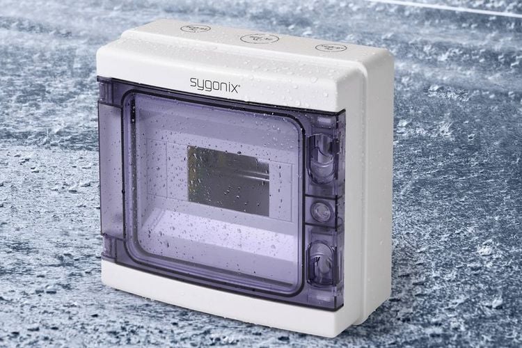 Produktbild: Sygonix SY-5491852 Kleinverteiler Aufputz Anzahl Teilungen = 8 Anzahl Reihen = 1 Inhalt 1St.