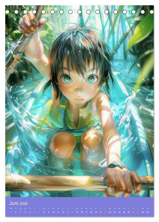 Produktbild: Abenteuerlust pur - Spa&szlig; mit Manga Boys und Girls (Tischkalender 2026 DIN A5 hoch), CALVENDO Monatskalender