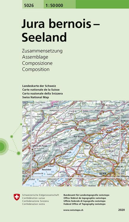 Produktbild: Swisstopo 1 : 50 000 Jura Bernois - Seeland