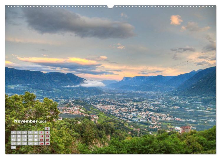 Produktbild: Meraner Land: alpin-mediterranes Lebensgef&uuml;hl (Wandkalender 2026 DIN A2 quer), CALVENDO Monatskalender