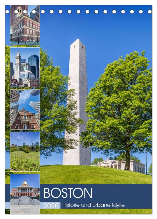 Produktbild: BOSTON Historie und urbane Idylle (Tischkalender 2026 DIN A5 hoch), CALVENDO Monatskalender