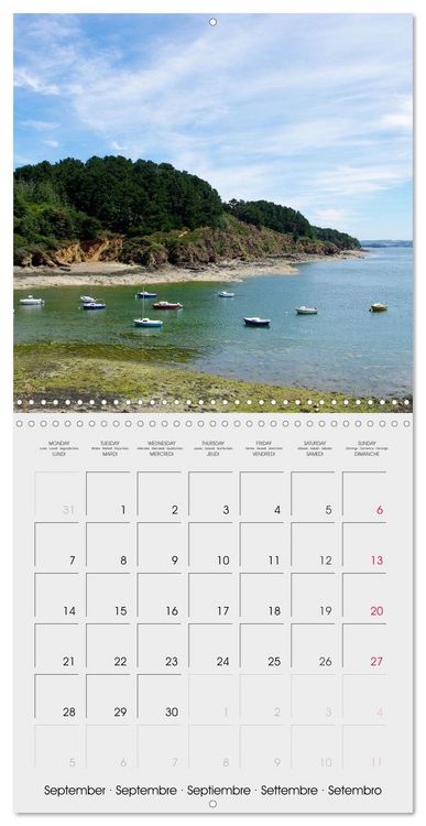 Produktbild: Balade en Finist&egrave;re (Calendrier mural carr&eacute; 2026 30x30 cm) Calendrier double avec une page pour vos prises de notes