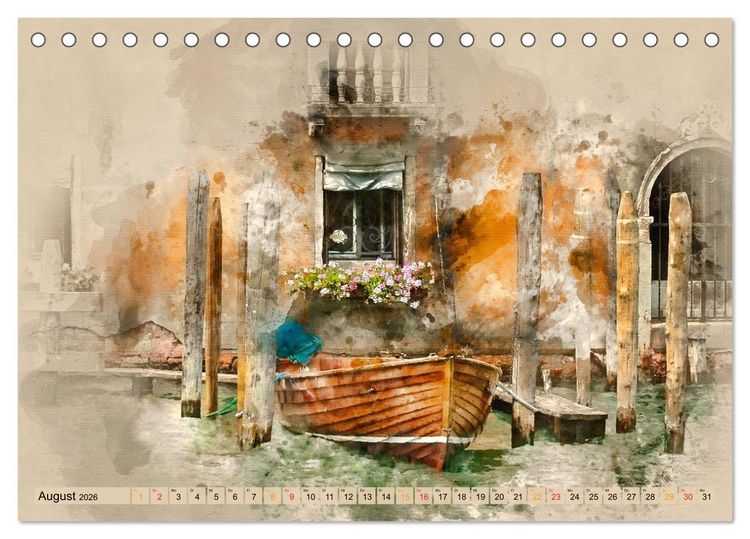 Produktbild: Venedig - ganz intim (Tischkalender 2026 DIN A5 quer), CALVENDO Monatskalender