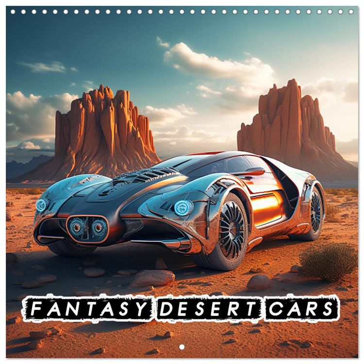 Produktbild: Fantasy desert cars (Wall Calendar 2026 12 &times; 12 Inch) CALVENDO 12 Month Wall Calendar