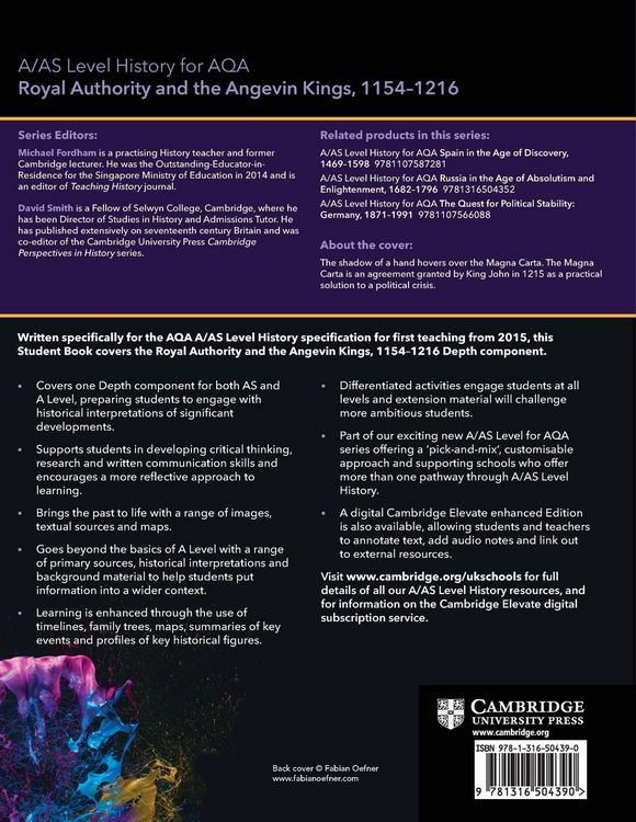 Produktbild: A/AS Level History for AQA Royal Authority and the Angevin Kings, 1154-1216