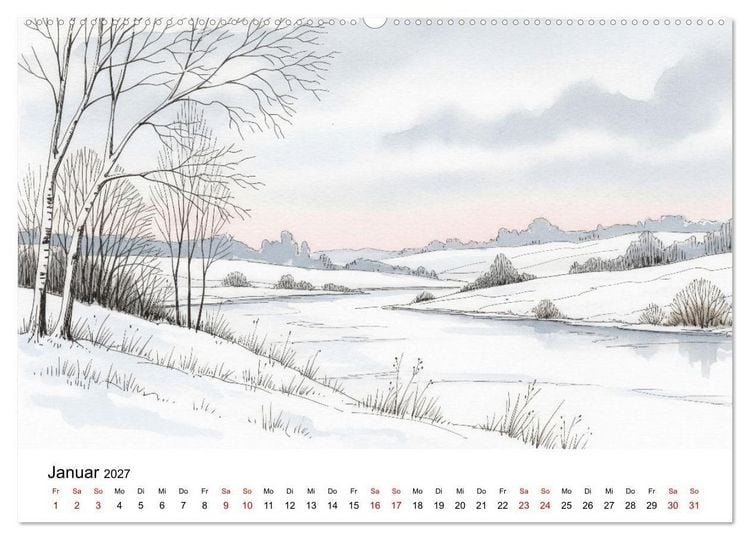 Produktbild: Einfach sch&ouml;n - Natur im Wandel der Jahreszeiten (hochwertiger Premium Wandkalender 2027 DIN A2 quer), Kunstdruck in Hochglanz