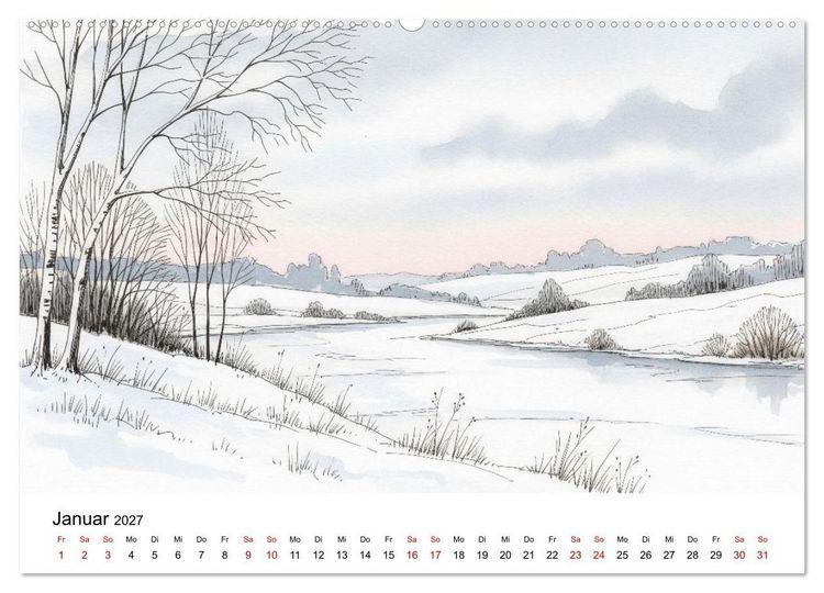 Produktbild: Einfach sch&ouml;n - Natur im Wandel der Jahreszeiten (Wandkalender 2027 DIN A2 quer), CALVENDO Monatskalender