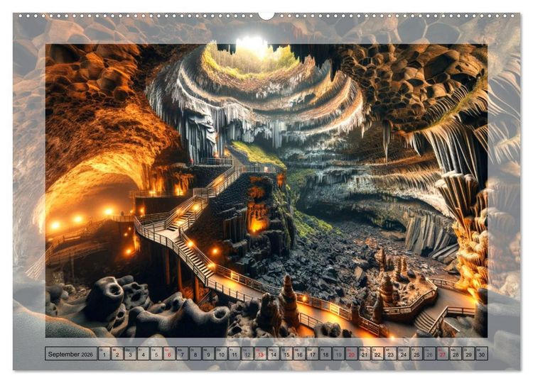 Produktbild: Faszinierende Welt: Eine Reise mit der K&uuml;nstlichen Intelligenz an Magische Orte (hochwertiger Premium Wandkalender 2026 DIN A2 quer), Kunstdruck in Hochglanz
