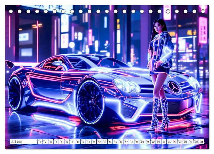 Produktbild: Cars & Girls (Tischkalender 2026 DIN A5 quer), CALVENDO Monatskalender