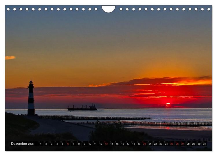Produktbild: Zeeland - Urlaubstr&auml;ume am Strand von Breskens (Wandkalender 2026 DIN A4 quer), CALVENDO Monatskalender