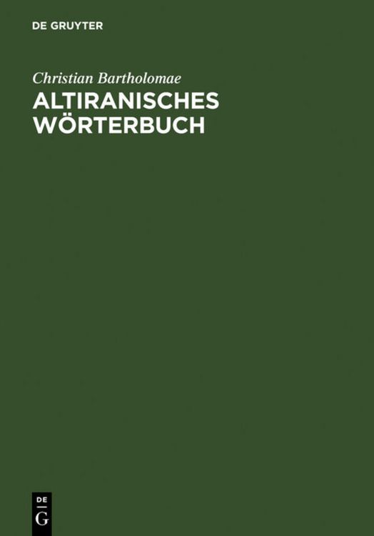 Produktbild: Altiranisches W&ouml;rterbuch