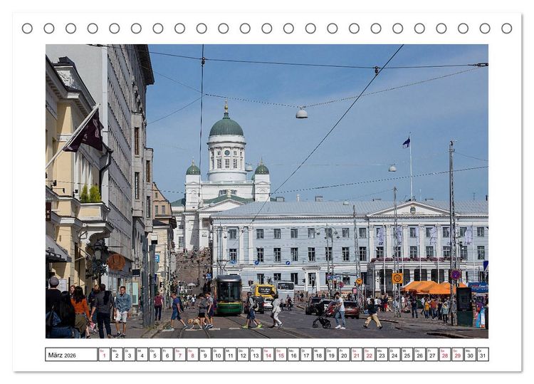 Produktbild: Helsinki - Die wei&szlig;e Stadt des Nordens (Tischkalender 2026 DIN A5 quer), CALVENDO Monatskalender