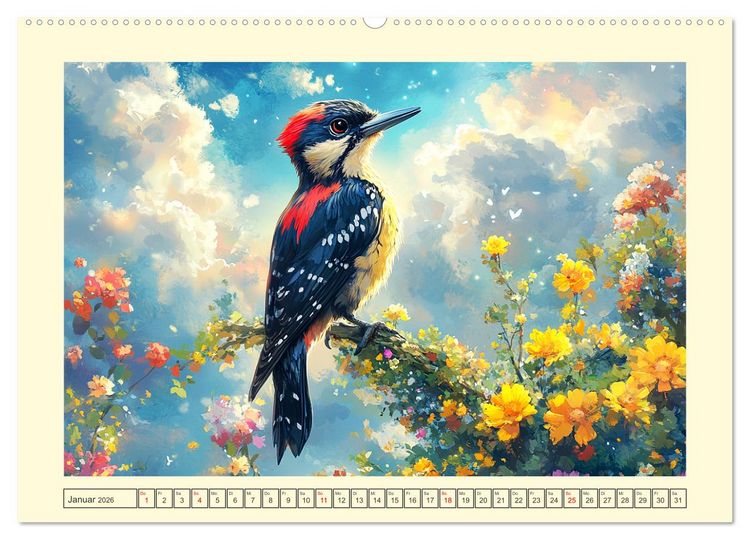 Produktbild: Willkommen im Wunderwald. Zauberhafte Abenteuer mit tierischen Freunden (hochwertiger Premium Wandkalender 2026 DIN A2 quer), Kunstdruck in Hochglanz