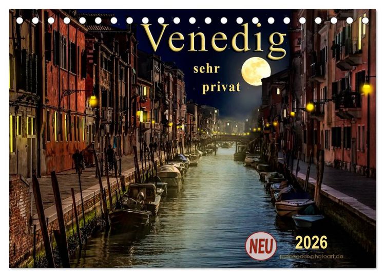 Produktbild: Venedig - sehr privat (Tischkalender 2026 DIN A5 quer), CALVENDO Monatskalender