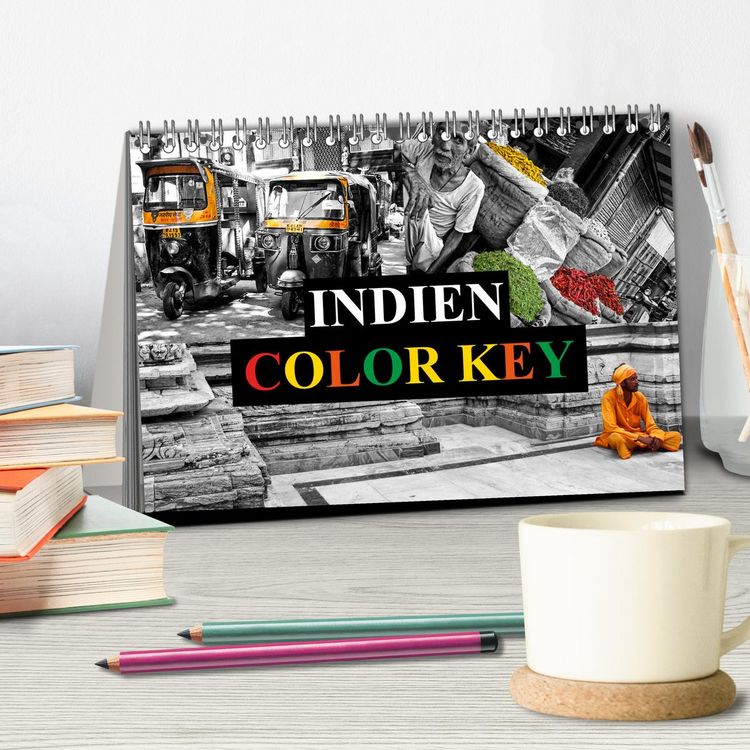 Produktbild: Indien Colorkey (Tischkalender 2026 DIN A5 quer), CALVENDO Monatskalender