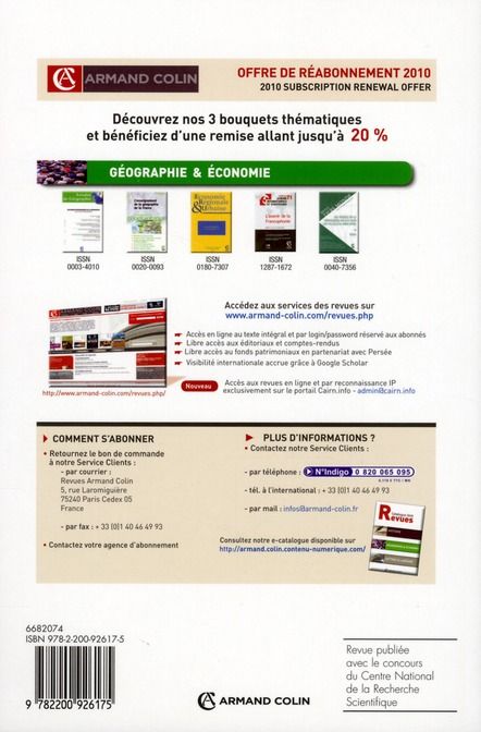 Produktbild: Revue Annales de Geographie T.671; T.672; Mutations Economiques et