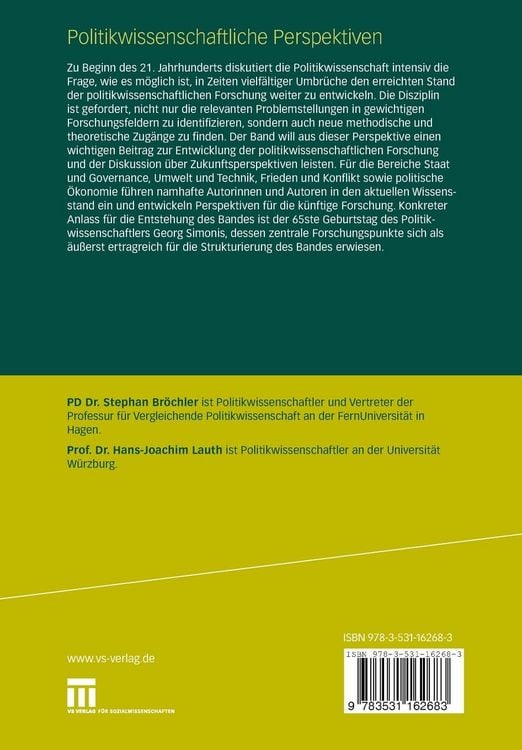 Produktbild: Politikwissenschaftliche Perspektiven