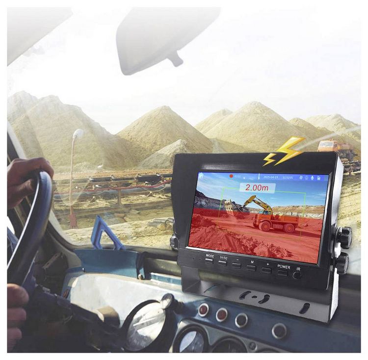 Produktbild: Renkforce RF-6951660 Advance Toter Winkel Assistent mit KI-Monitor und Heckradarsensor (L x B x H) 160 x 205 x 51 mm