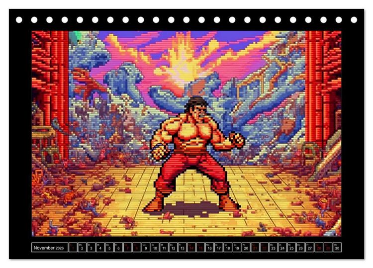 Produktbild: Pixel f&uuml;r Pixel bis Game over (Tischkalender 2026 DIN A5 quer), CALVENDO Monatskalender