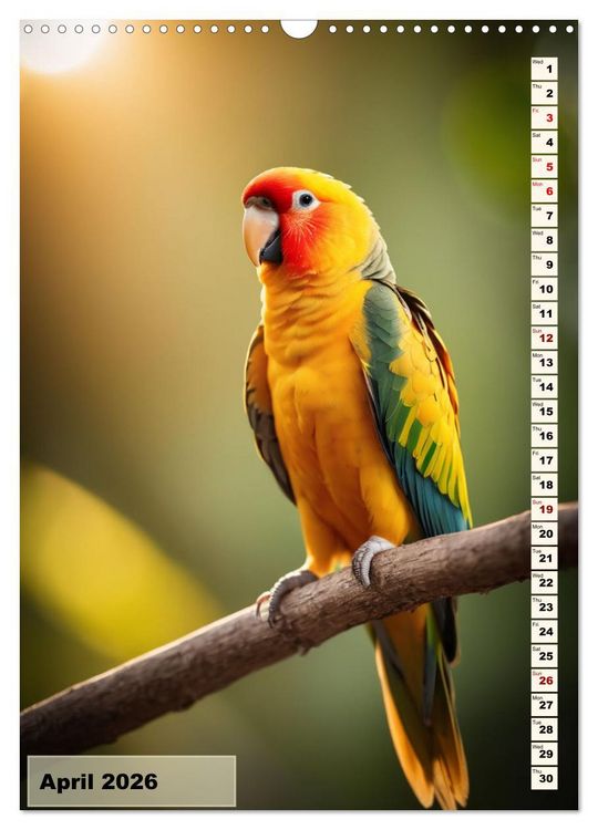 Produktbild: Colourful birds (Wall Calendar 2026 DIN A3 portrait), CALVENDO 12 Month Wall Calendar