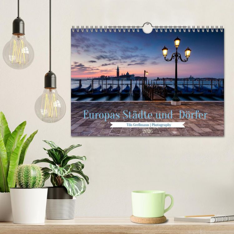 Produktbild: Europas St&auml;dte und D&ouml;rfer (Wandkalender 2026 DIN A4 quer), CALVENDO Monatskalender