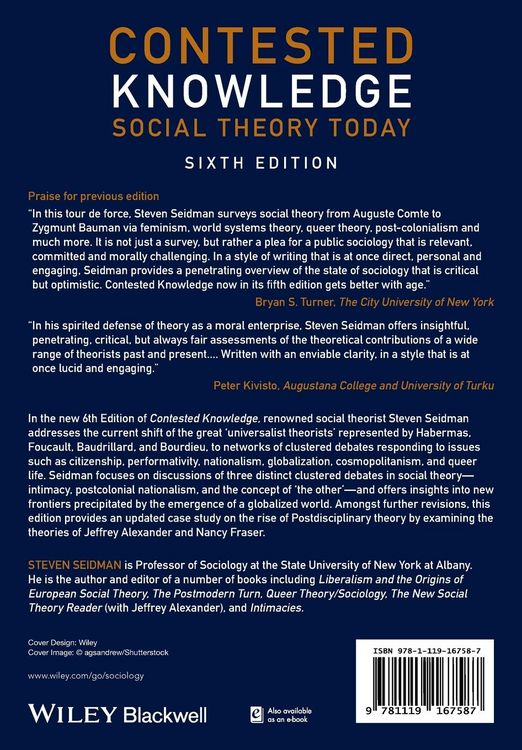 Produktbild: Contested Knowledge - Social Theory Today 6e