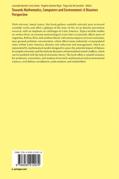 Produktbild: Towards Mathematics, Computers and Environment: A Disasters Perspective