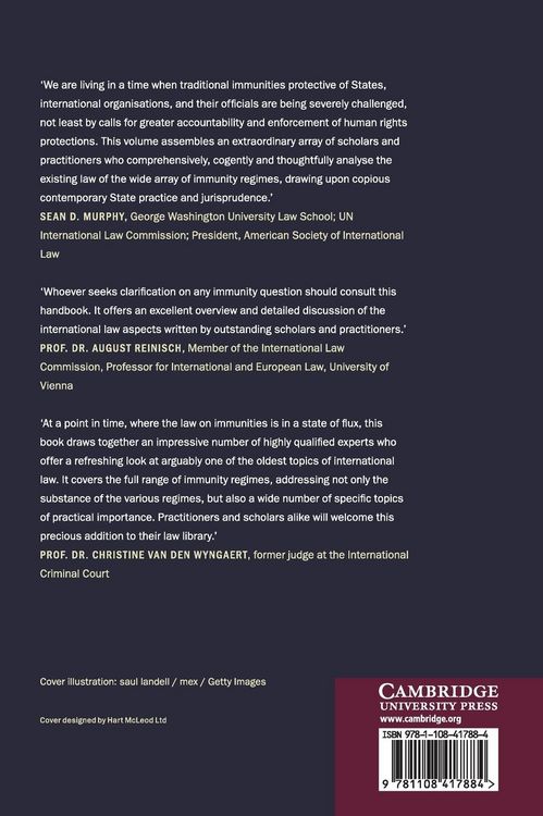 Produktbild: The Cambridge Handbook of Immunities and International Law