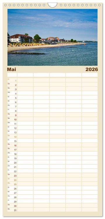 Produktbild: Familienplaner 2026 - Fotospots in Deutschland mit 5 Spalten (Wandkalender, 21 x 45 cm) CALVENDO