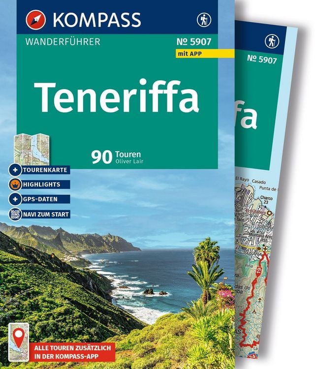 Produktbild: KOMPASS Wanderf&uuml;hrer Teneriffa, 90 Touren mit Extra-Tourenkarte