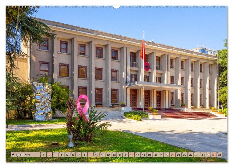 Produktbild: Tirana - Herz Albaniens (hochwertiger Premium Wandkalender 2026 DIN A2 quer), Kunstdruck in Hochglanz