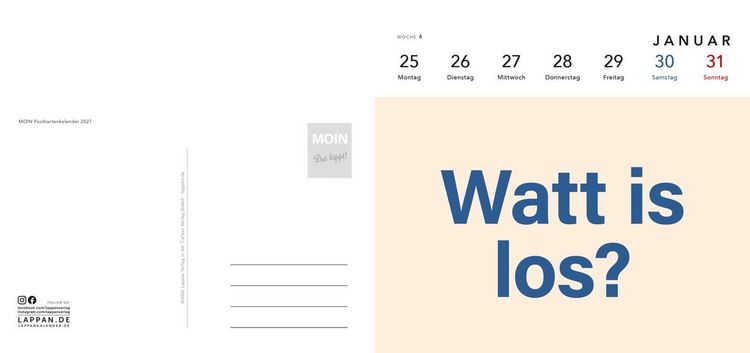 Produktbild: MOIN Postkartenkalender 2027