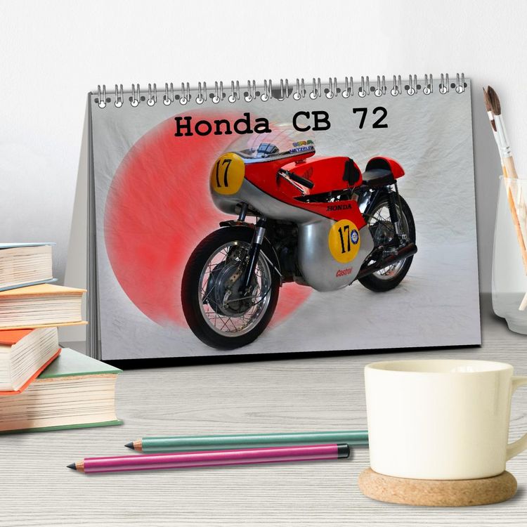 Produktbild: Honda CB 72 (Tischkalender 2026 DIN A5 quer), CALVENDO Monatskalender
