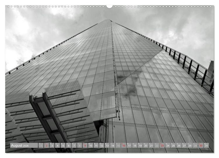 Produktbild: London in Schwarz-Wei&szlig; (hochwertiger Premium Wandkalender 2026 DIN A2 quer), Kunstdruck in Hochglanz