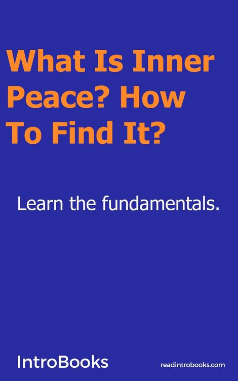 Produktbild: What Is Inner Peace? How to Find It?