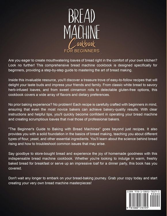 Produktbild: Bread Machine Cookbook For Beginners