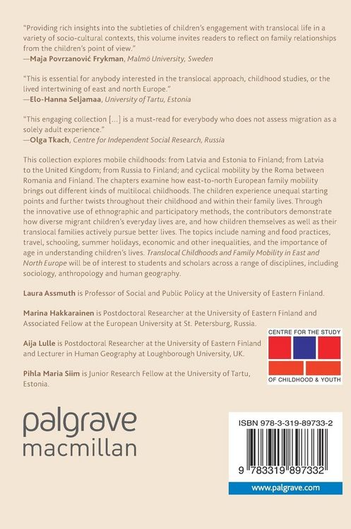 Produktbild: Translocal Childhoods and Family Mobility in East and North Europe