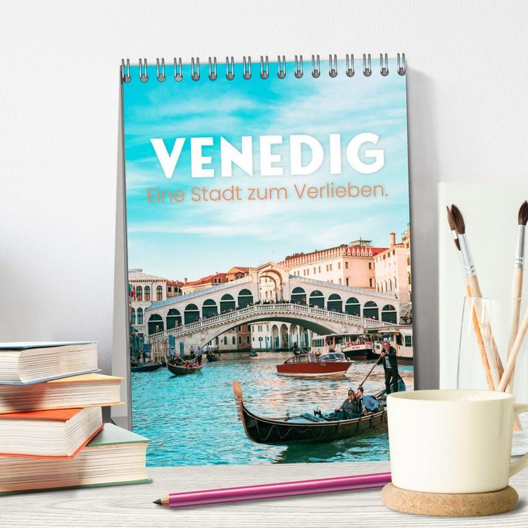 Produktbild: Venedig - Eine Stadt zum Verlieben. (Tischkalender 2026 DIN A5 hoch), CALVENDO Monatskalender