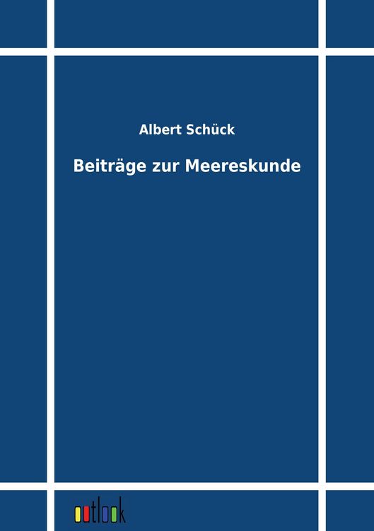 Produktbild: Beitr&auml;ge zur Meereskunde