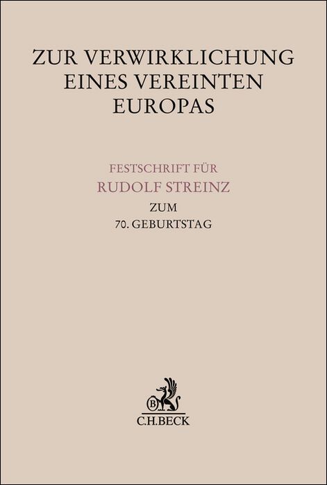 Produktbild: Zur Verwirklichung eines Vereinten Europas