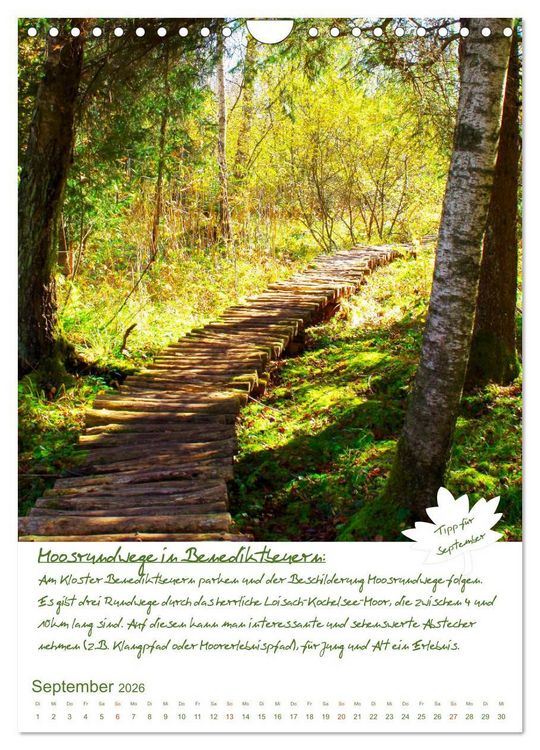 Produktbild: Dahoam erleben! Einmalige Wander-und Naturerlebnisse in Oberbayern (Wandkalender 2026 DIN A4 hoch), CALVENDO Monatskalender