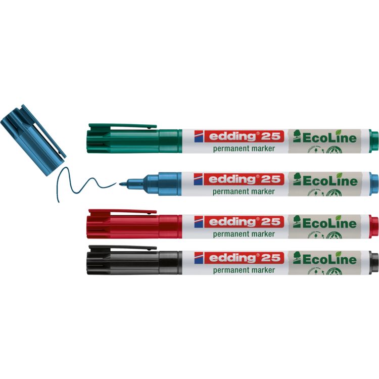 Produktbild: Edding Permanentmarker EcoLine 25, 4er Set