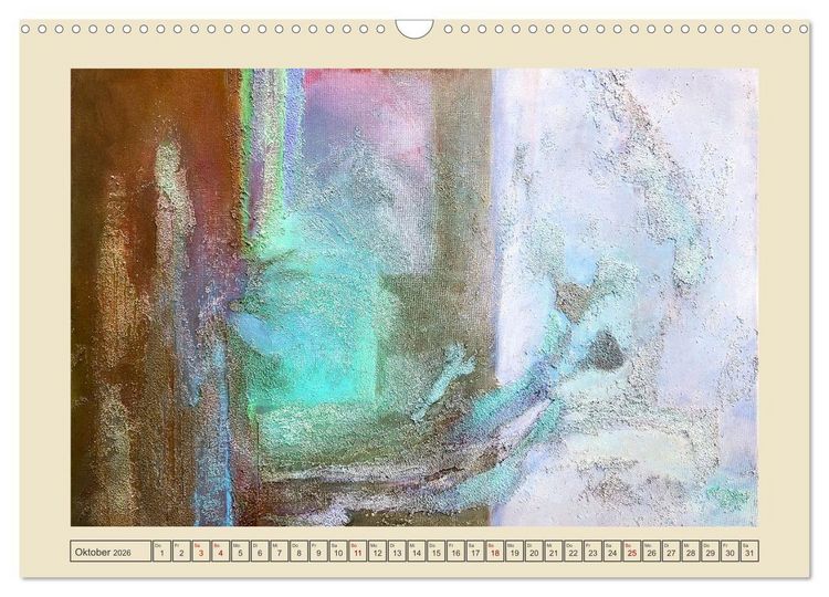 Produktbild: Kaleidoskop in Braun - Abstrakte Malerei in warmen Erdfarben (Wandkalender 2026 DIN A3 quer), CALVENDO Monatskalender