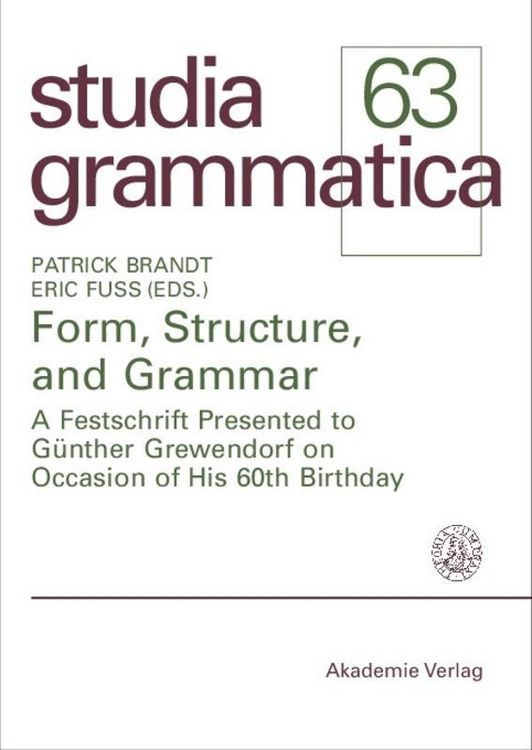 Produktbild: Form, Structure, and Grammar
